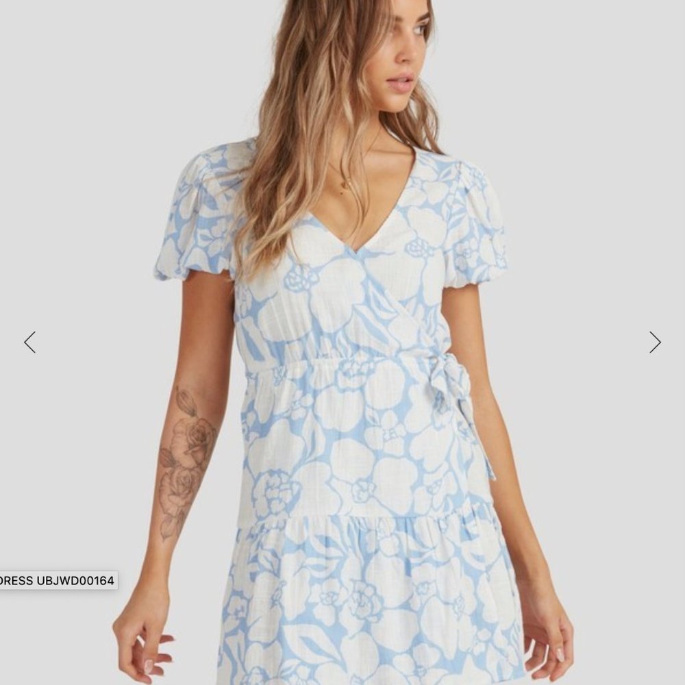 Beyond Blue Wrap Dress - Billabong